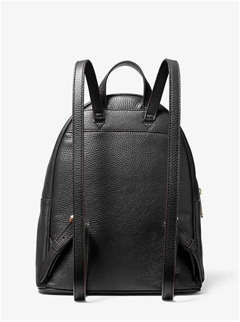 Abbey Medium Pebbled Leather Backpack .